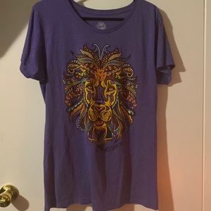 (XL) The Duck Company Purple Lion T Shirt